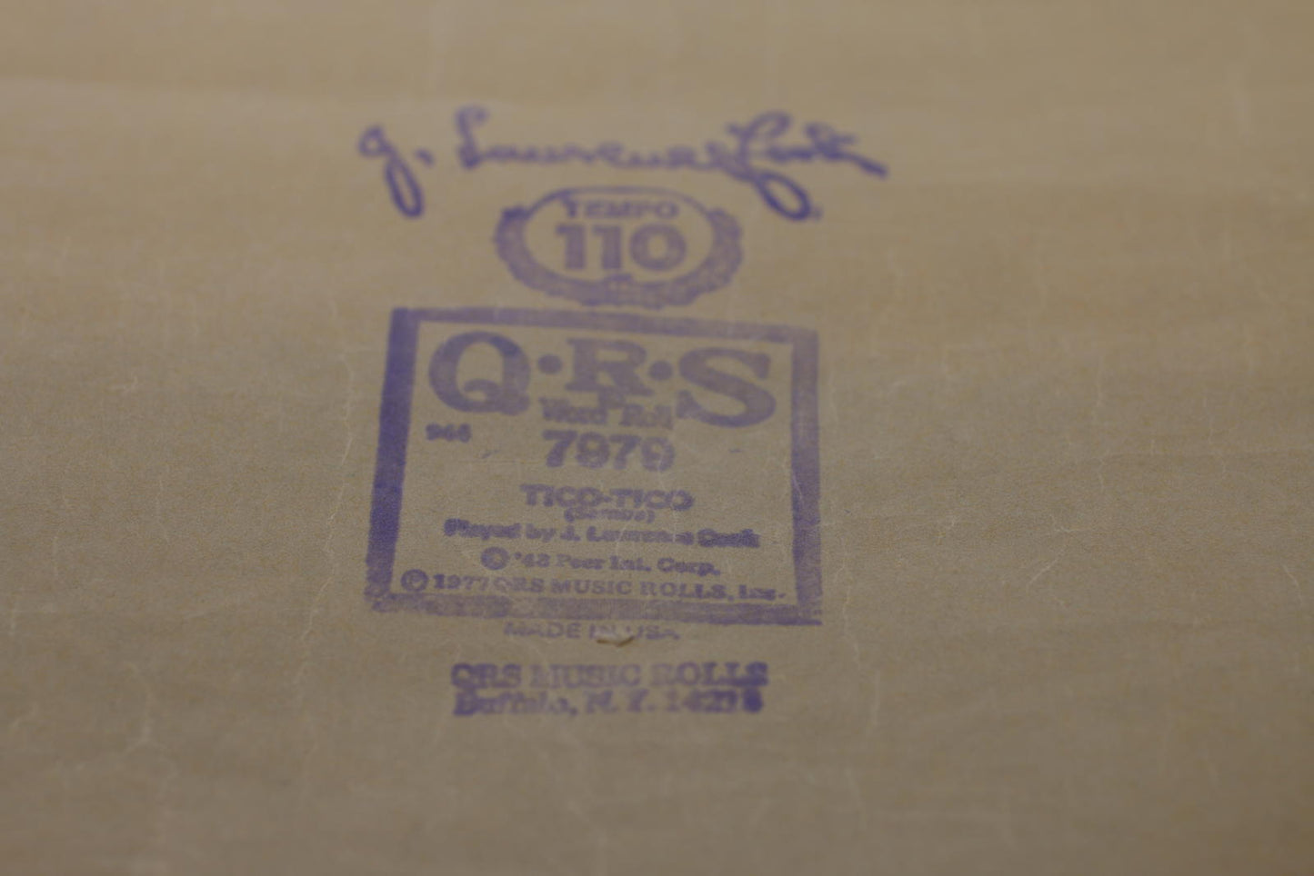 Vintage QRS Word Roll 8677 Square Dance Medley Player Piano Roll 88 Note
