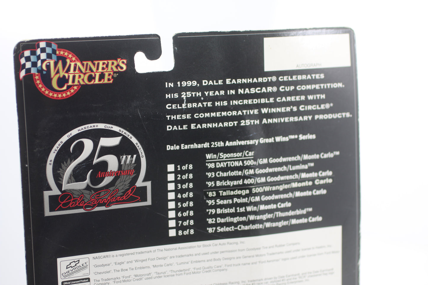WINNERS CIRCLE 25th ANNIVERSARY DALE EARNHARDT GREAT WINS '93 Charlotte 2 of 8