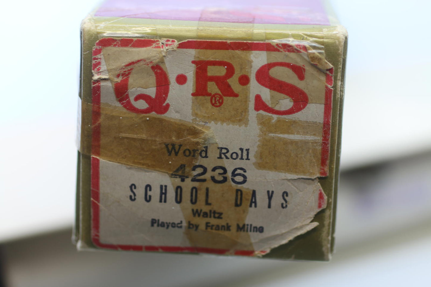 Vintage QRS Word Roll 4236 School Days Waltz Player Piano Roll Frank Milne