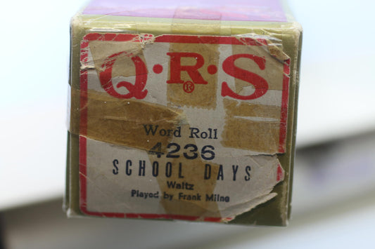 Vintage QRS Word Roll 4236 School Days Waltz Player Piano Roll Frank Milne