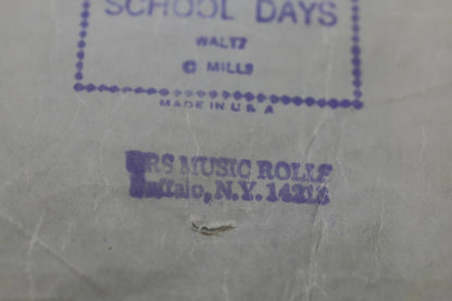 Vintage QRS Word Roll 4236 School Days Waltz Player Piano Roll Frank Milne
