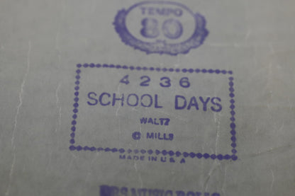 Vintage QRS Word Roll 4236 School Days Waltz Player Piano Roll Frank Milne