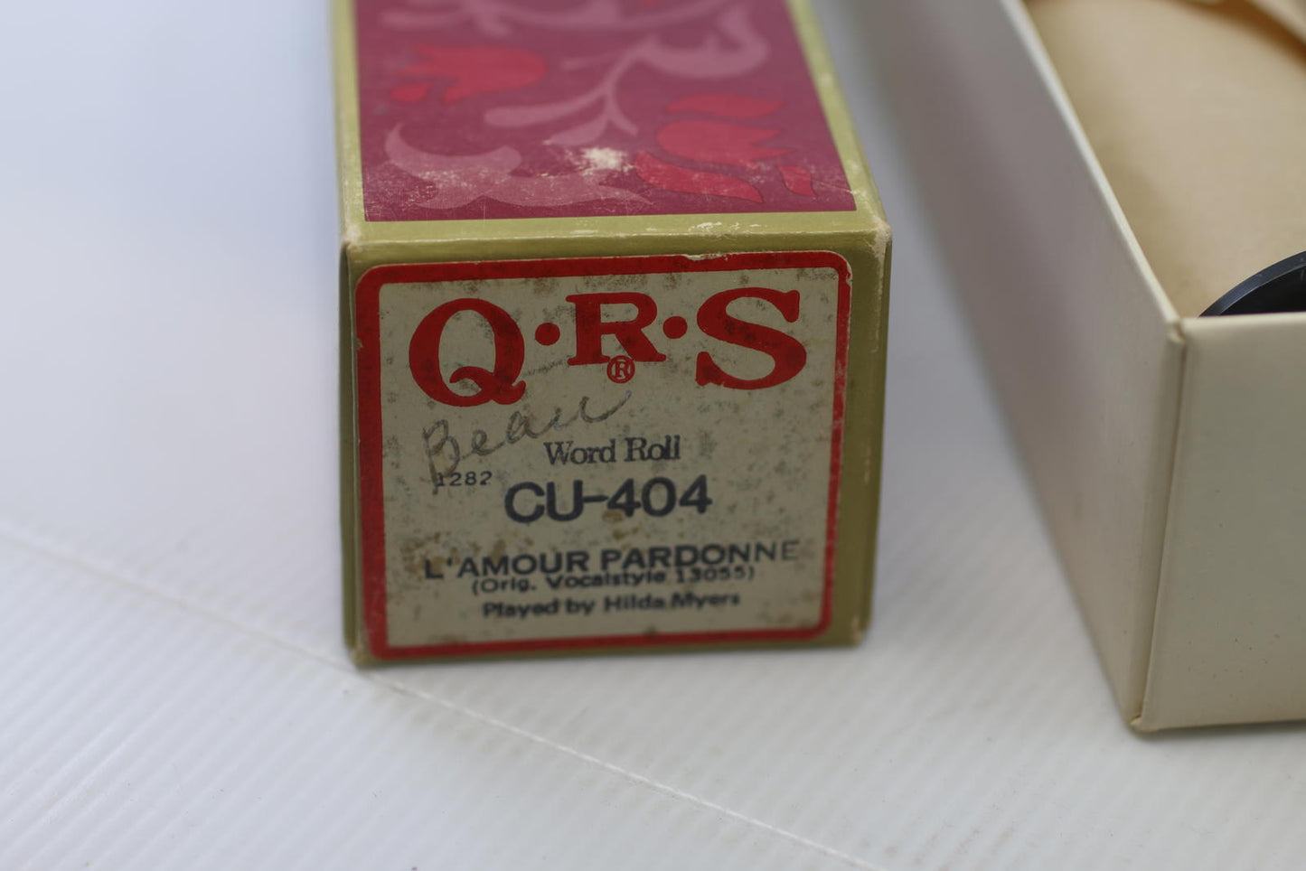 Vintage QRS Word Roll CU-404 L'Amour Pardonne Player Piano Roll Hilda Myers