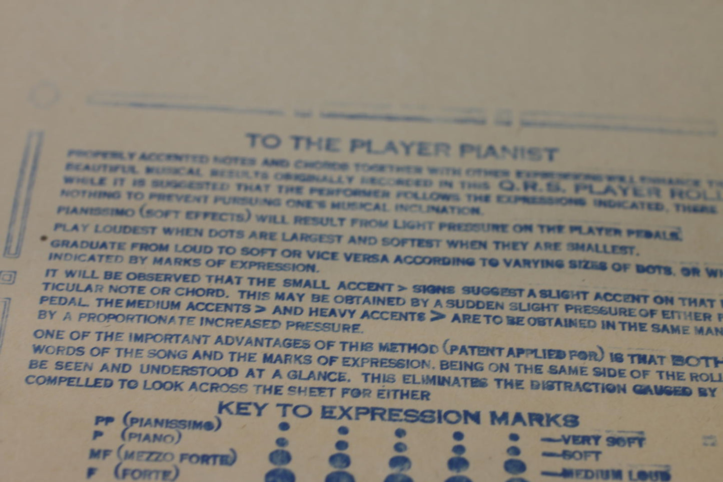 QRS Player Piano Word Roll 2194 In A Corner Of The World Waltz w/ Box