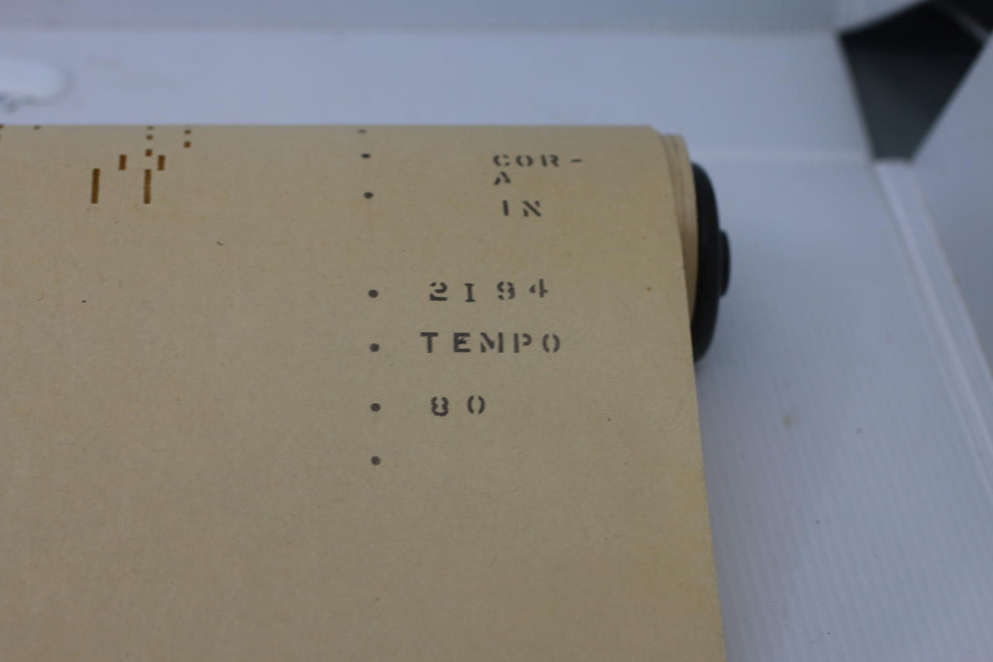 QRS Player Piano Word Roll 2194 In A Corner Of The World Waltz w/ Box