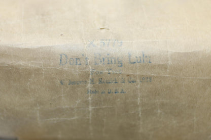 Vintage QRS Player Piano Roll Don’t Bring Lulu Fox Trot X5779 Jerome H. Remick