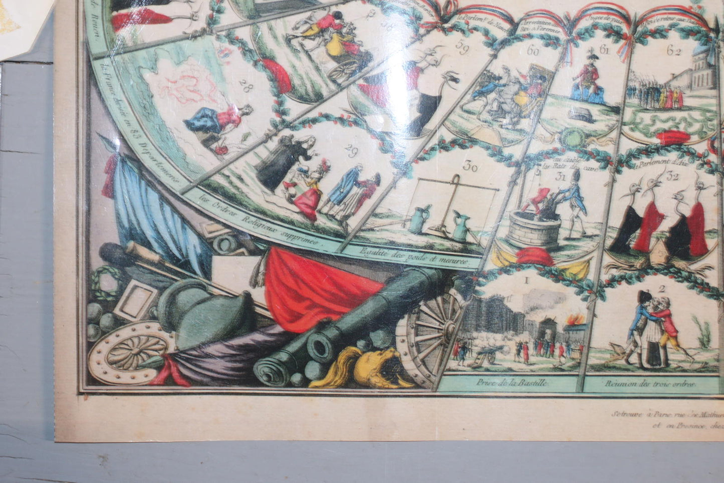 GEO Map – Révolution Française” Antique-Style Print (1979 Reproduction)