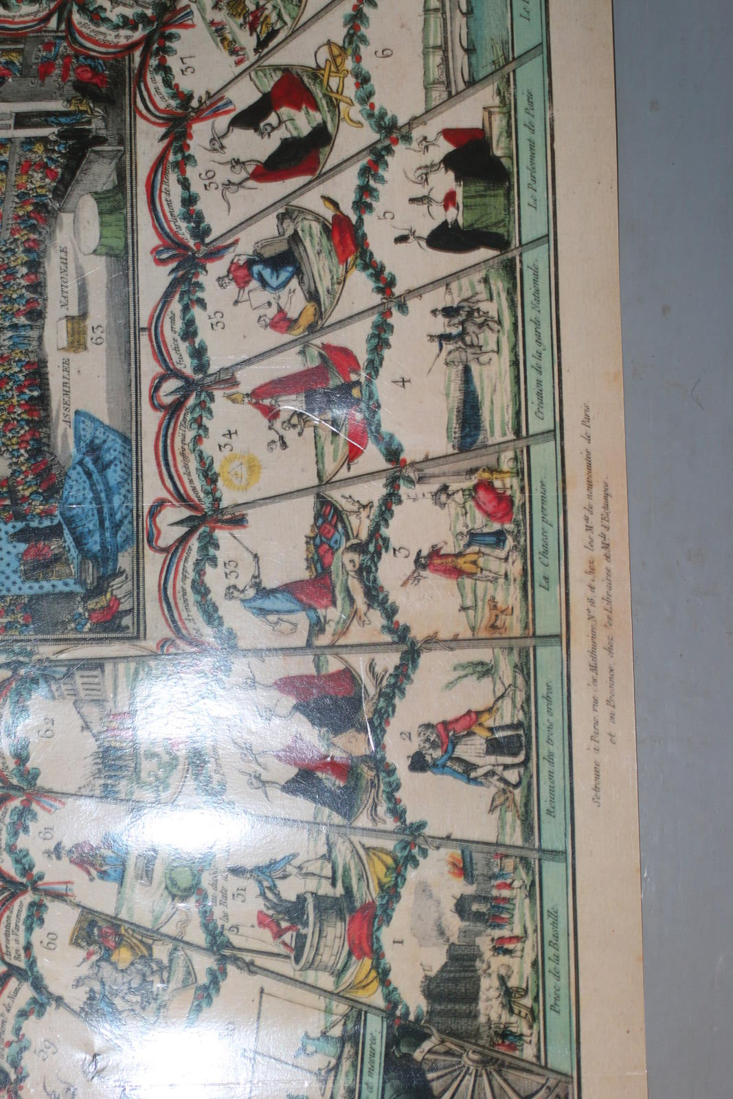 GEO Map – Révolution Française” Antique-Style Print (1979 Reproduction)