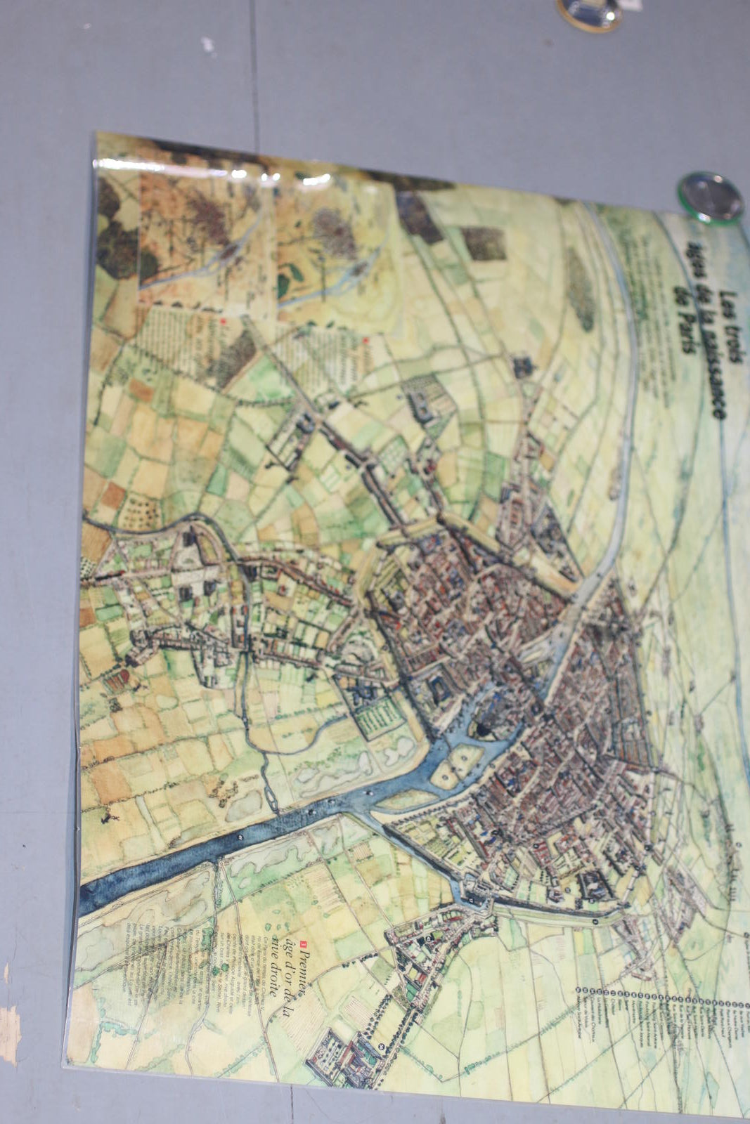 Les Trois Âges de la Naissance de Paris Educational Poster map