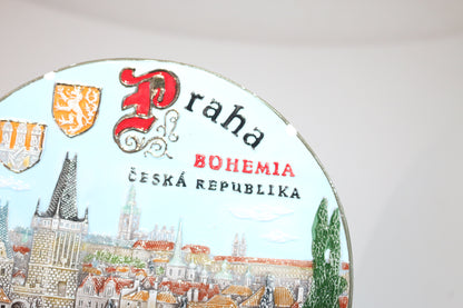 Praha Bohemia Porcelain Souvenir Plate Mz Czechoslovakia republika 3d art