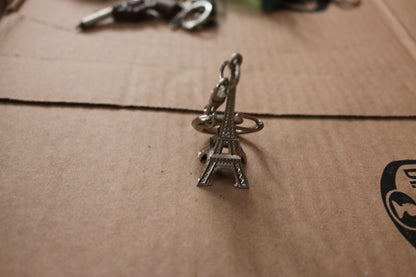 Silver Color Eiffel Tower Keychain 2"