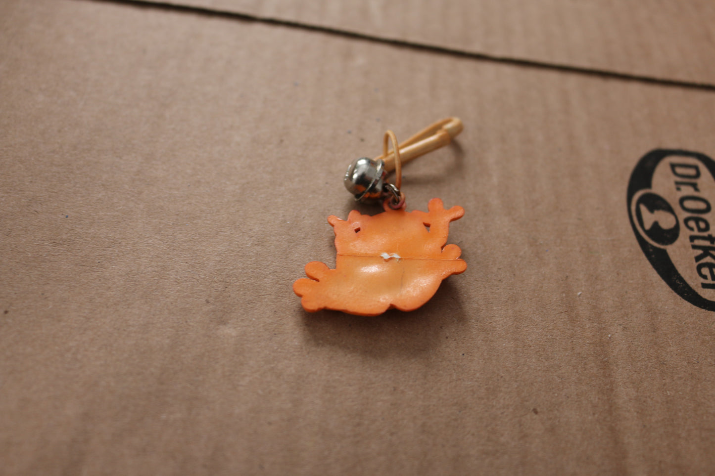 Vintage cute frog orange key-chain key-ring animal
