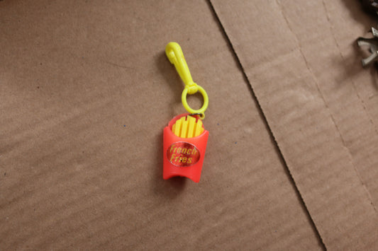 Vintage French Fries Keychain Purse Clip Gift toy plastic made