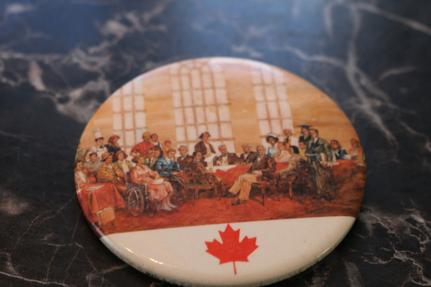 VINTAGE CANADIAN COLONIAL GOVERNMENT 3" BUTTON