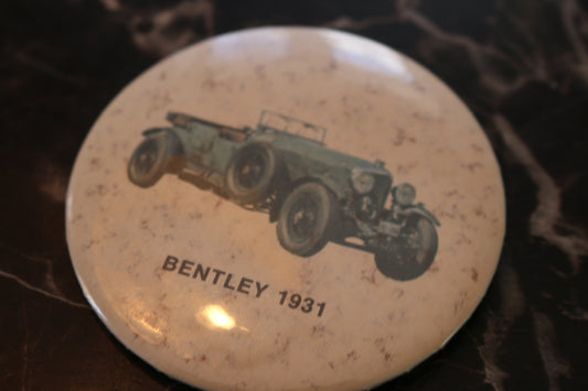 Vintage Used button bentley 1931 car pinback
