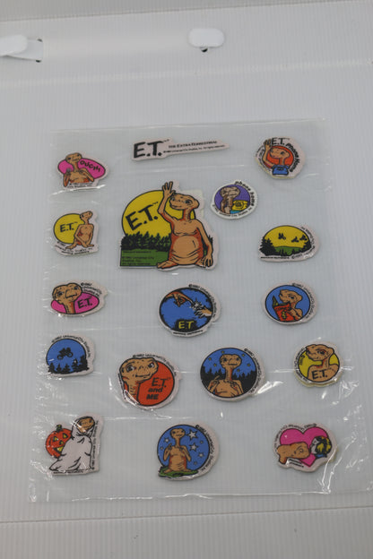 E.T. The Extraterrestrial Movie Set of 17 Character Puffy Stickers 1982 #2