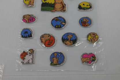 E.T. The Extraterrestrial Movie Set of 17 Character Puffy Stickers 1982 #2