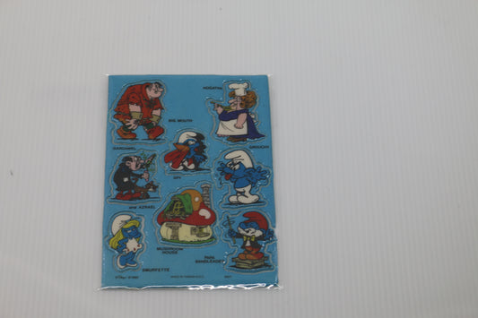 NIP Vintage Puffy Smurf Smurfette Stickers 1981 Assortment # 7