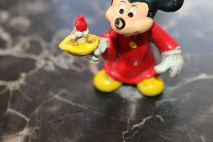 mickey Mouse in Red Nightshirt Holding a Candle Walt Disney Productions