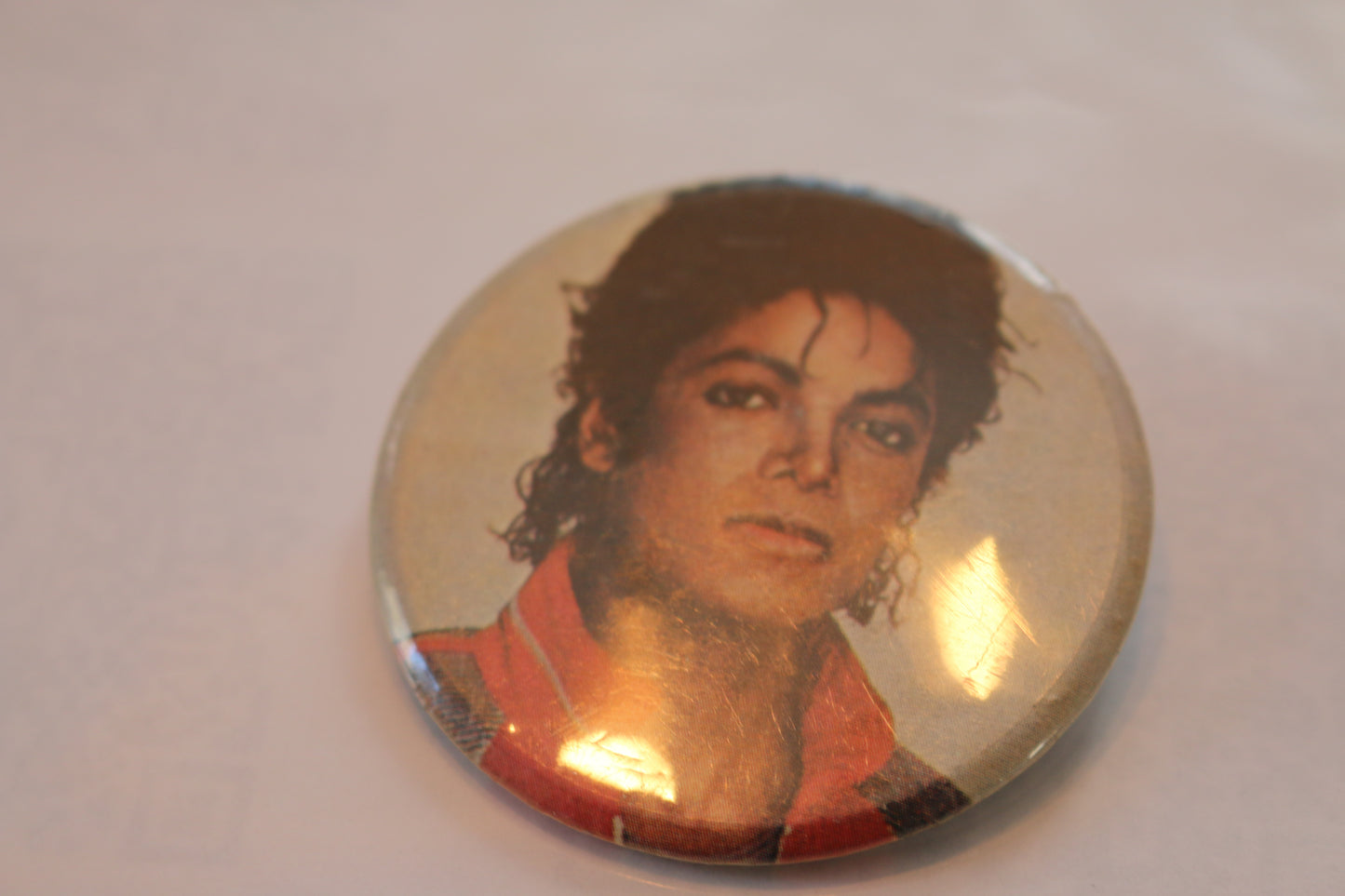 Vintage Michael Jackson Pin - 1980s Head Shot - Celluloid Pin