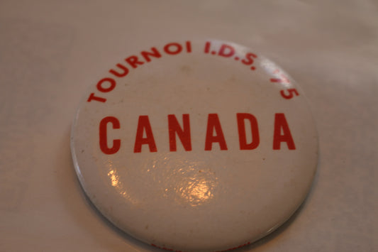 Pinback Button Tournoi I.D.S. 1975 Canada