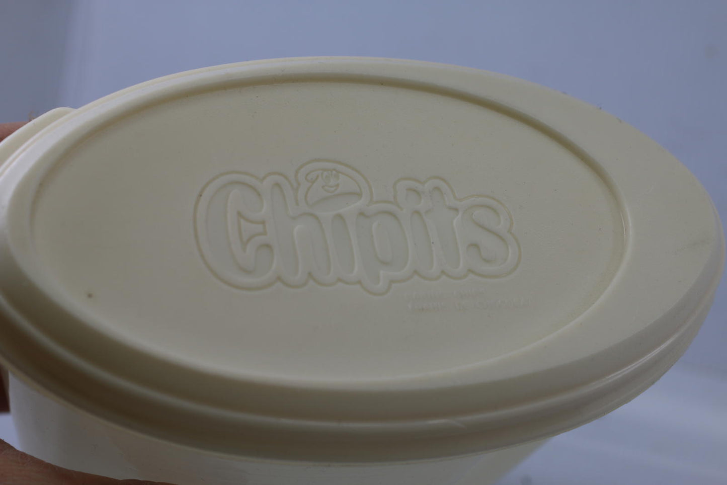 Vintage Chipits Plastic Cookie Container with Lid