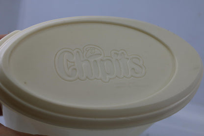 Vintage Chipits Plastic Cookie Container with Lid