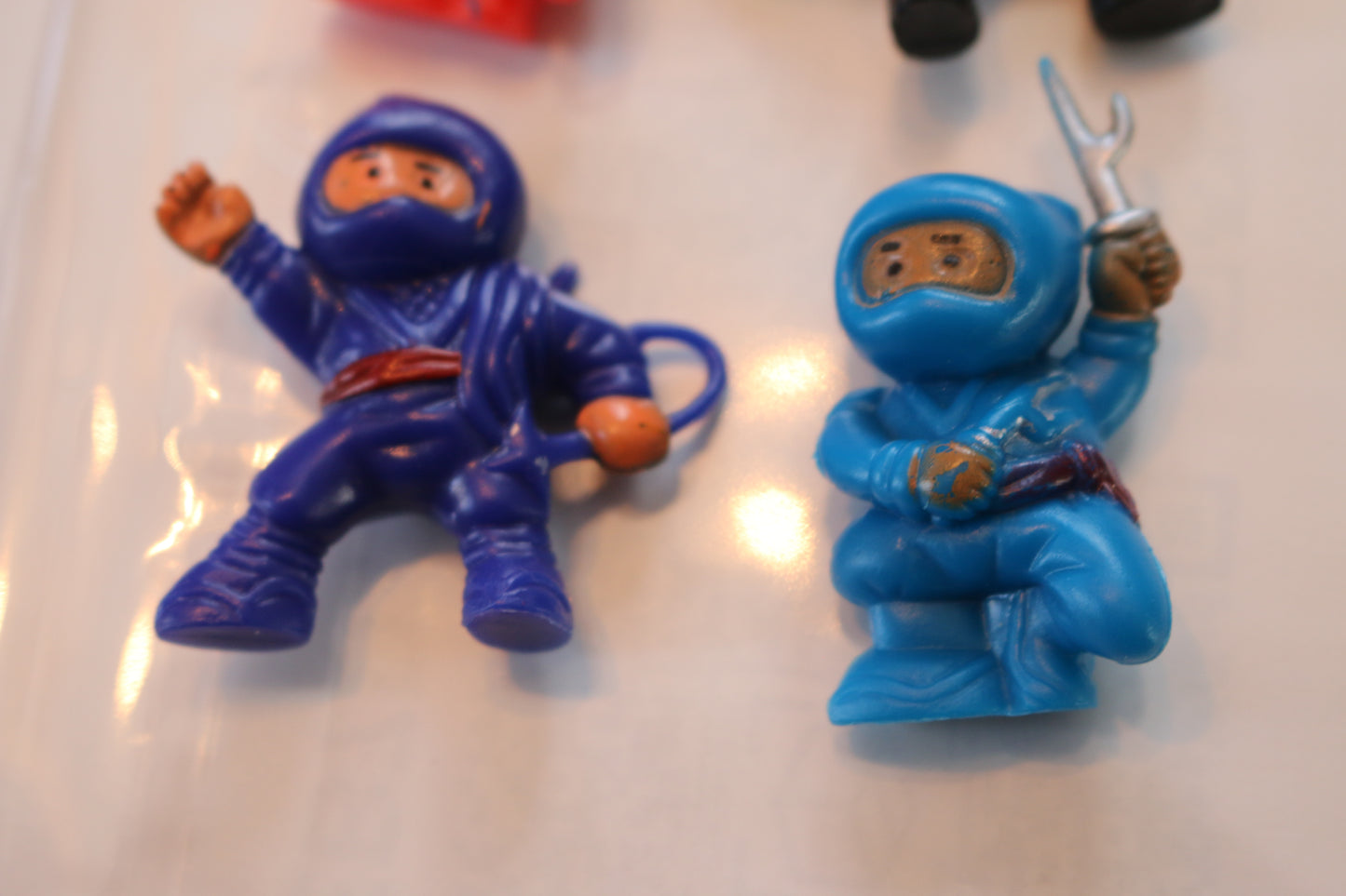 Lot of 6 pocket Ninja Toys Action Figures 1 Inch Tall Small Mini Vintage #1