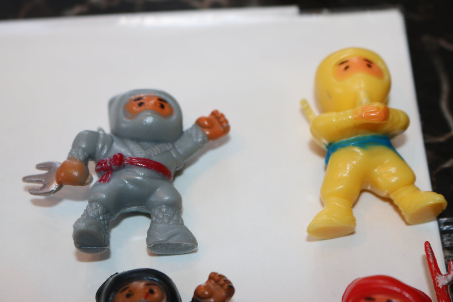 Lot of 6 pocket Ninja Toys Action Figures 1 Inch Tall Small Mini Vintage #2