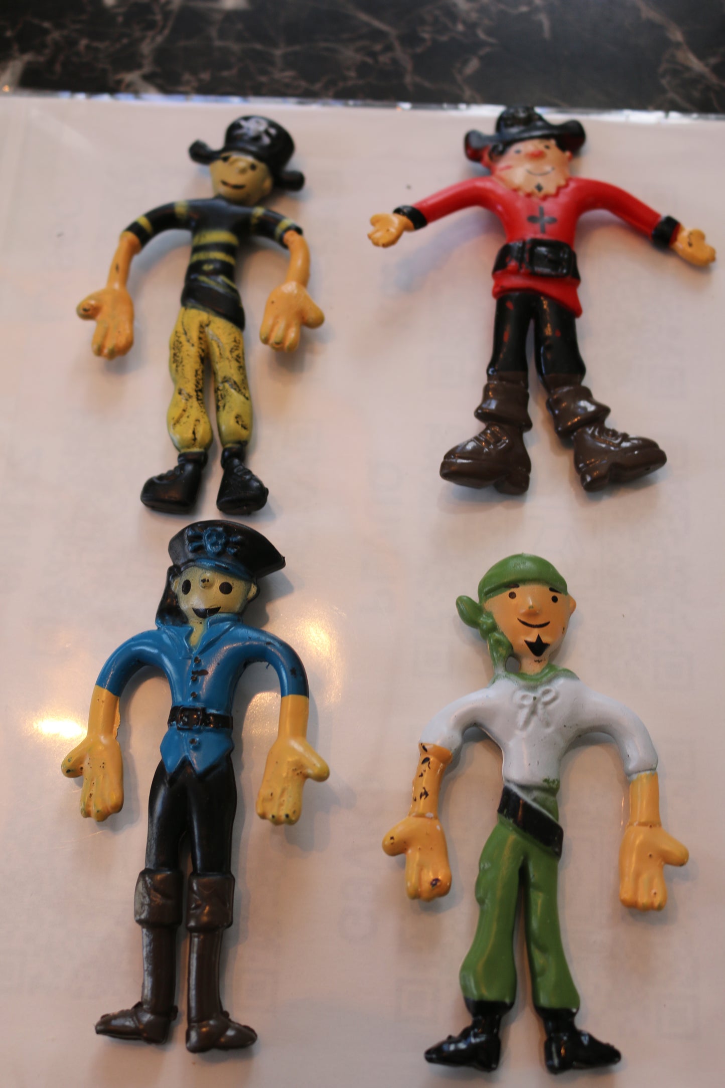 ArtCreativity Bendable Pirate Figures Set of 4 Flexible Men, Birthday Party #3