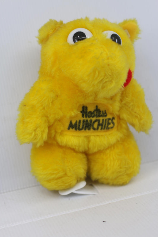 Vintage Small Hostess Munchies Yellow Plush Toy 5" tALL