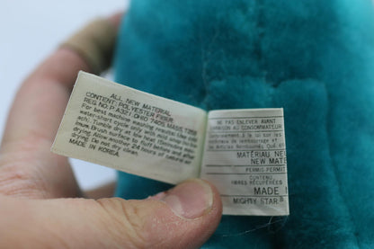 Vintage Alpha Critters Unique Teal Plush Toy with Large Ears and Googly Eyes