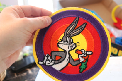 Large 6" 6inch tall looney tunes patch vintage colored rare cartoon Bugs Bunny