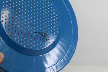 Vintage Raggedy Ann and Andy Metal Sifter with Red Plastic Shovel