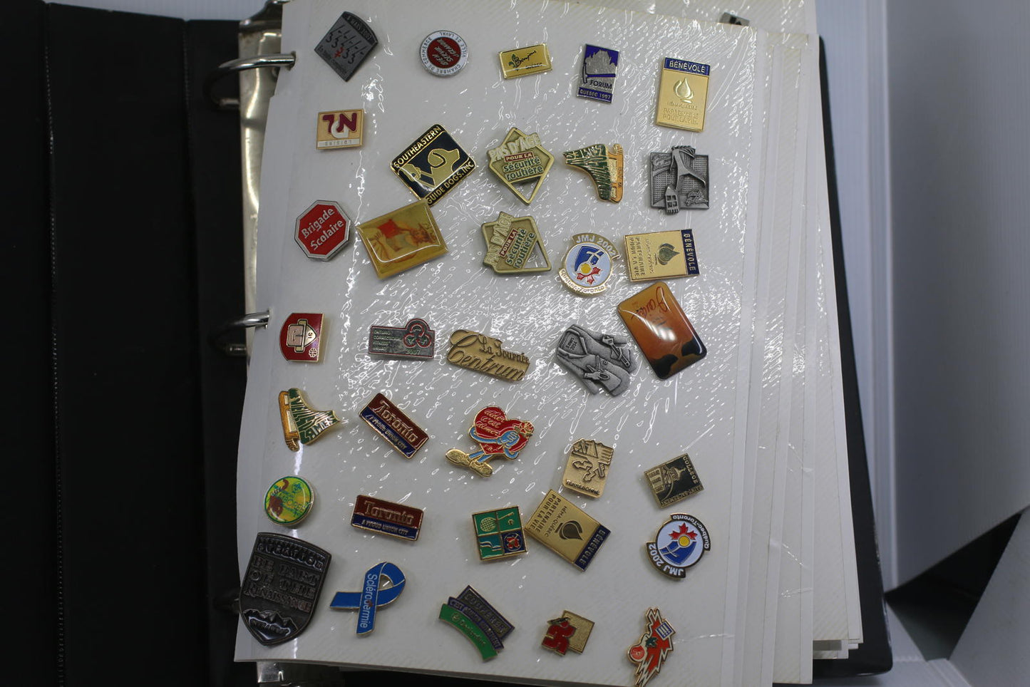 Large Vtg Enamel Pin Lot Quebec Canada Events Corporate Community Awareness Pins
