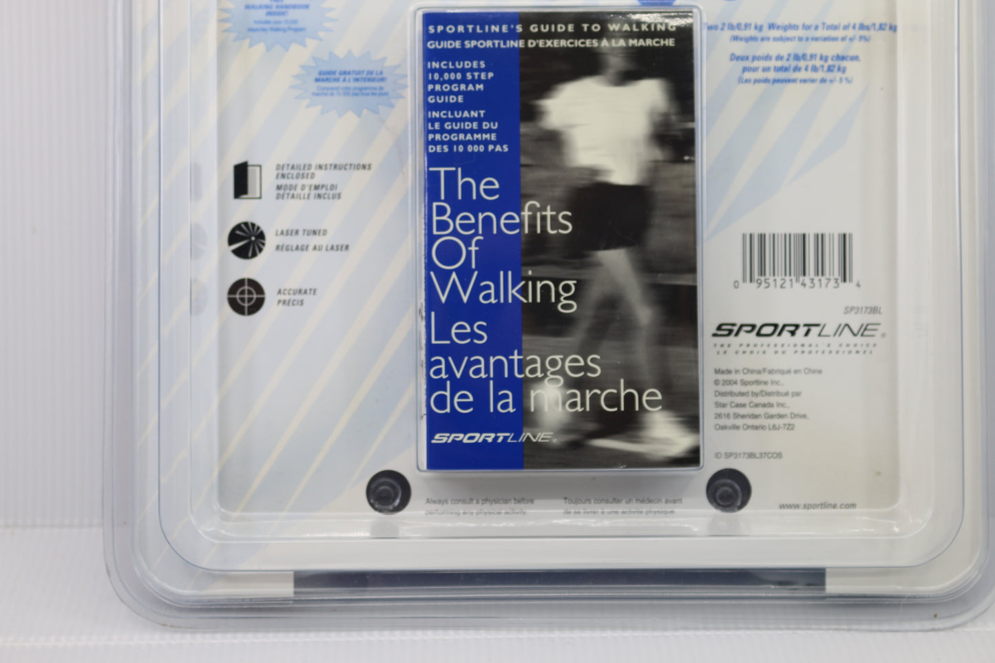 Sportline Fitness Walking Pack Talking Calorie Pedometer Hand Weights New Sealed