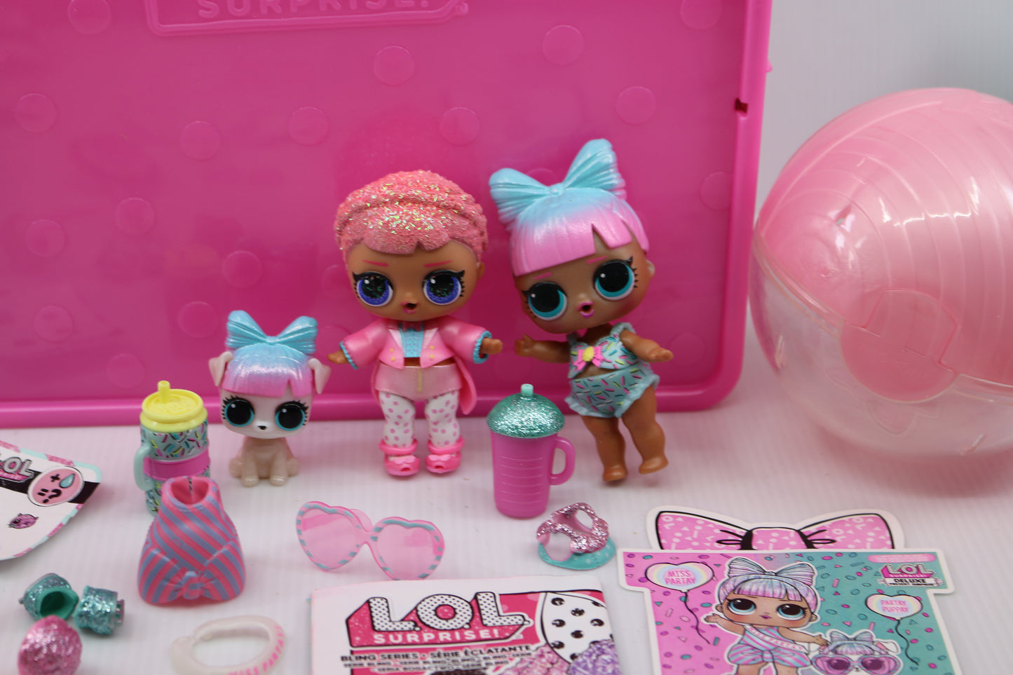 LOL Surprise Doll Birthday Deluxe Miss Partay & Puppy Dog Pink 2018 Accessories