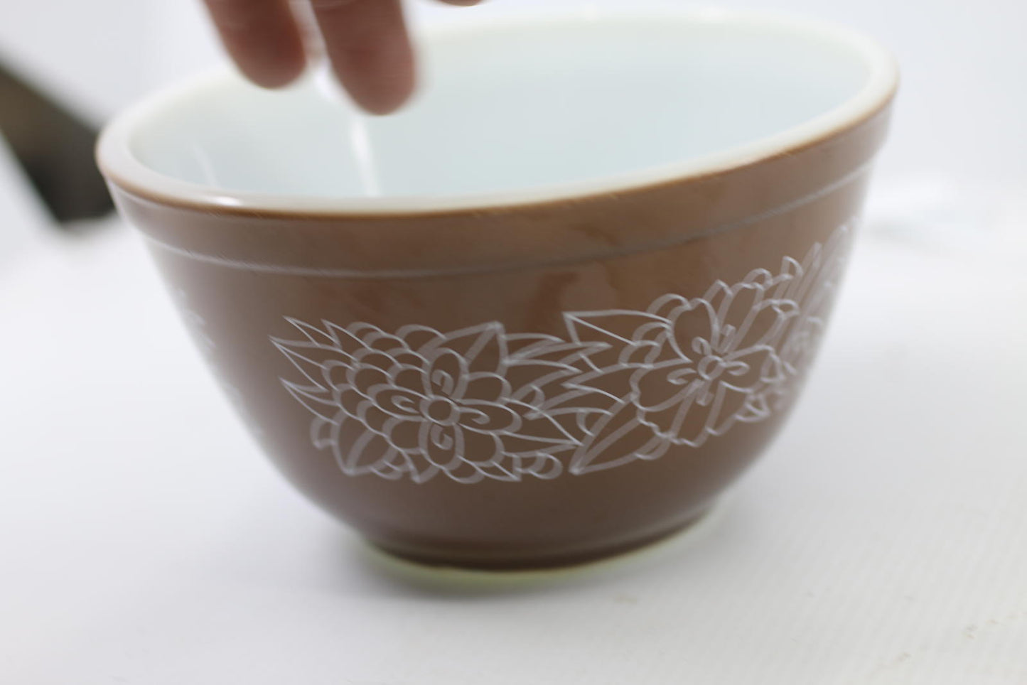 Vtg Pyrex Woodland Brown Mixing Nesting Bowls 401 Light Brown (11960)