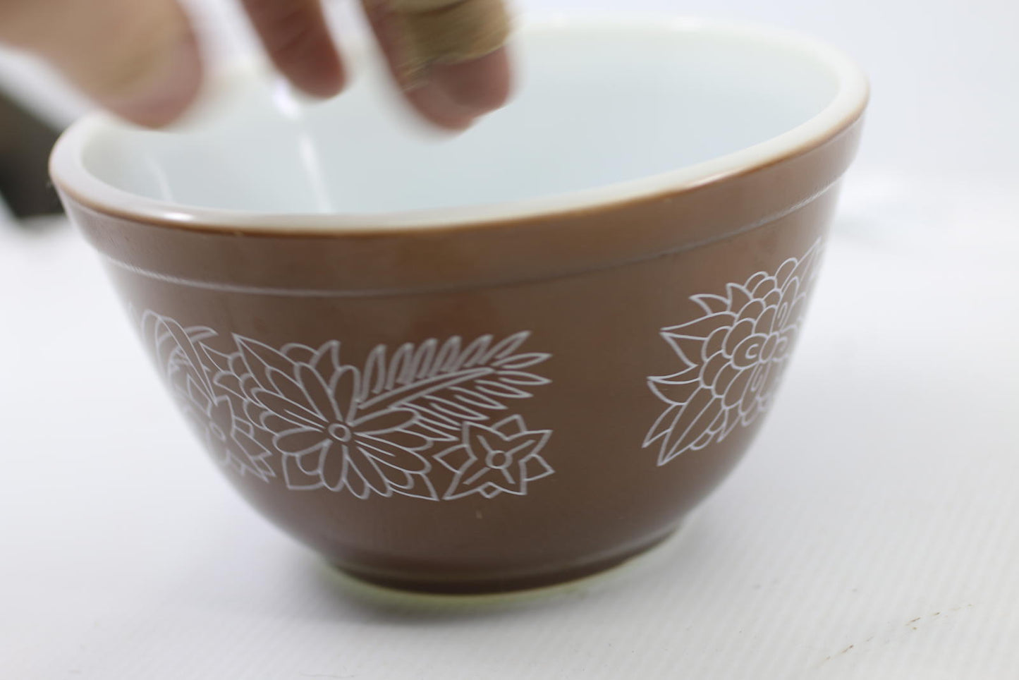Vtg Pyrex Woodland Brown Mixing Nesting Bowls 401 Light Brown (11960)