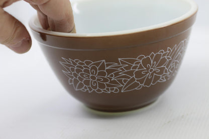 Vtg Pyrex Woodland Brown Mixing Nesting Bowls 401 Light Brown (11960)