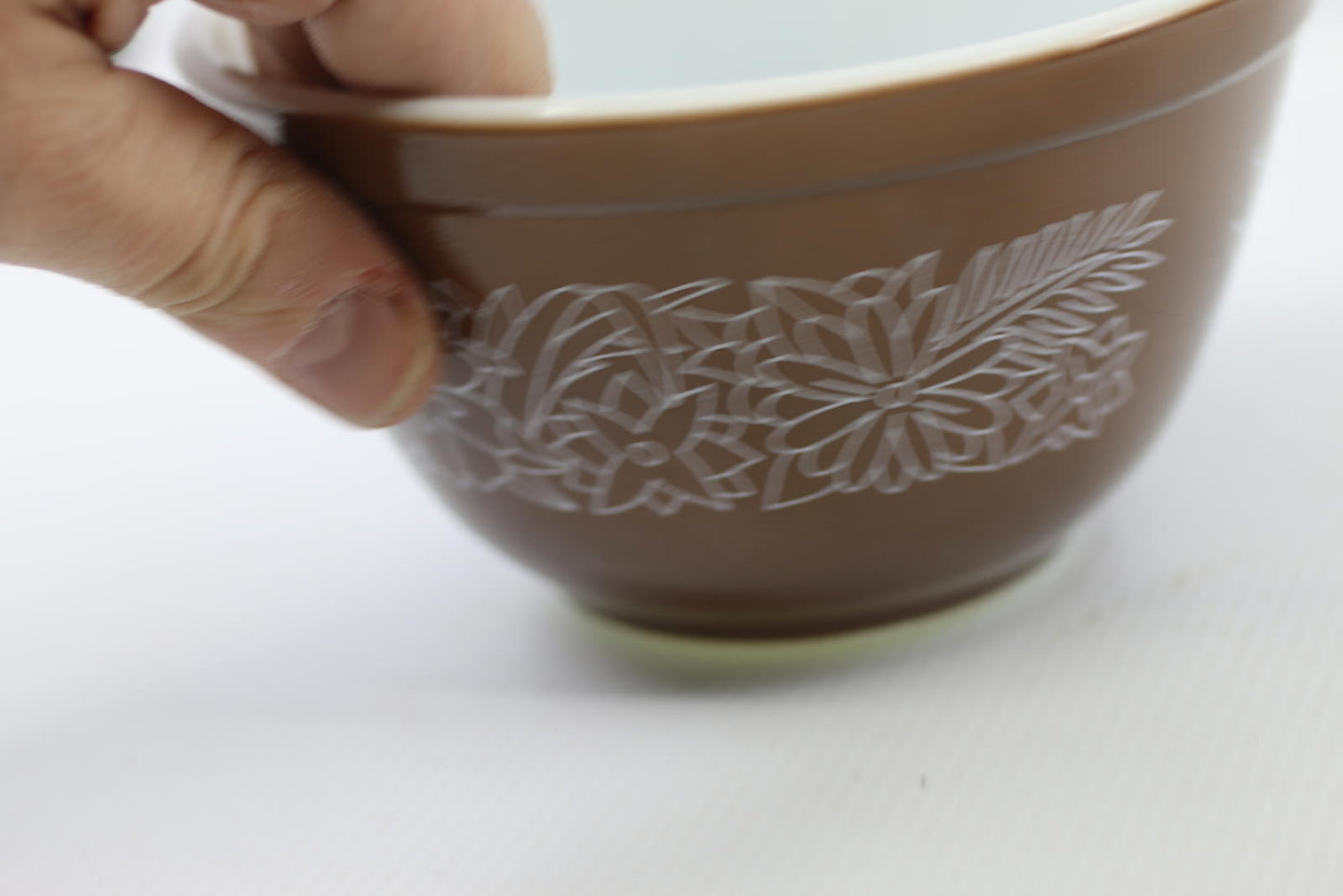Vtg Pyrex Woodland Brown Mixing Nesting Bowls 401 Light Brown (11960)