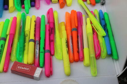 Huge lot Bulk Sharpie Marker stadtler bic Fluorescent YELLOW Highlighter