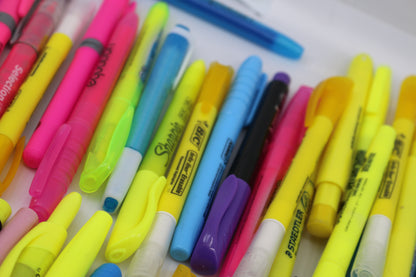 Huge lot Bulk Sharpie Marker stadtler bic Fluorescent YELLOW Highlighter