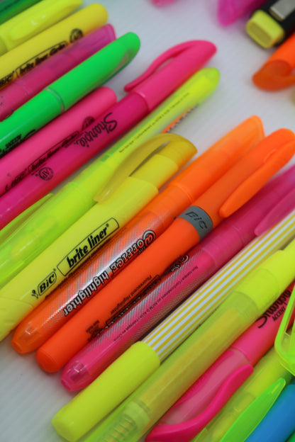 Huge lot Bulk Sharpie Marker stadtler bic Fluorescent YELLOW Highlighter