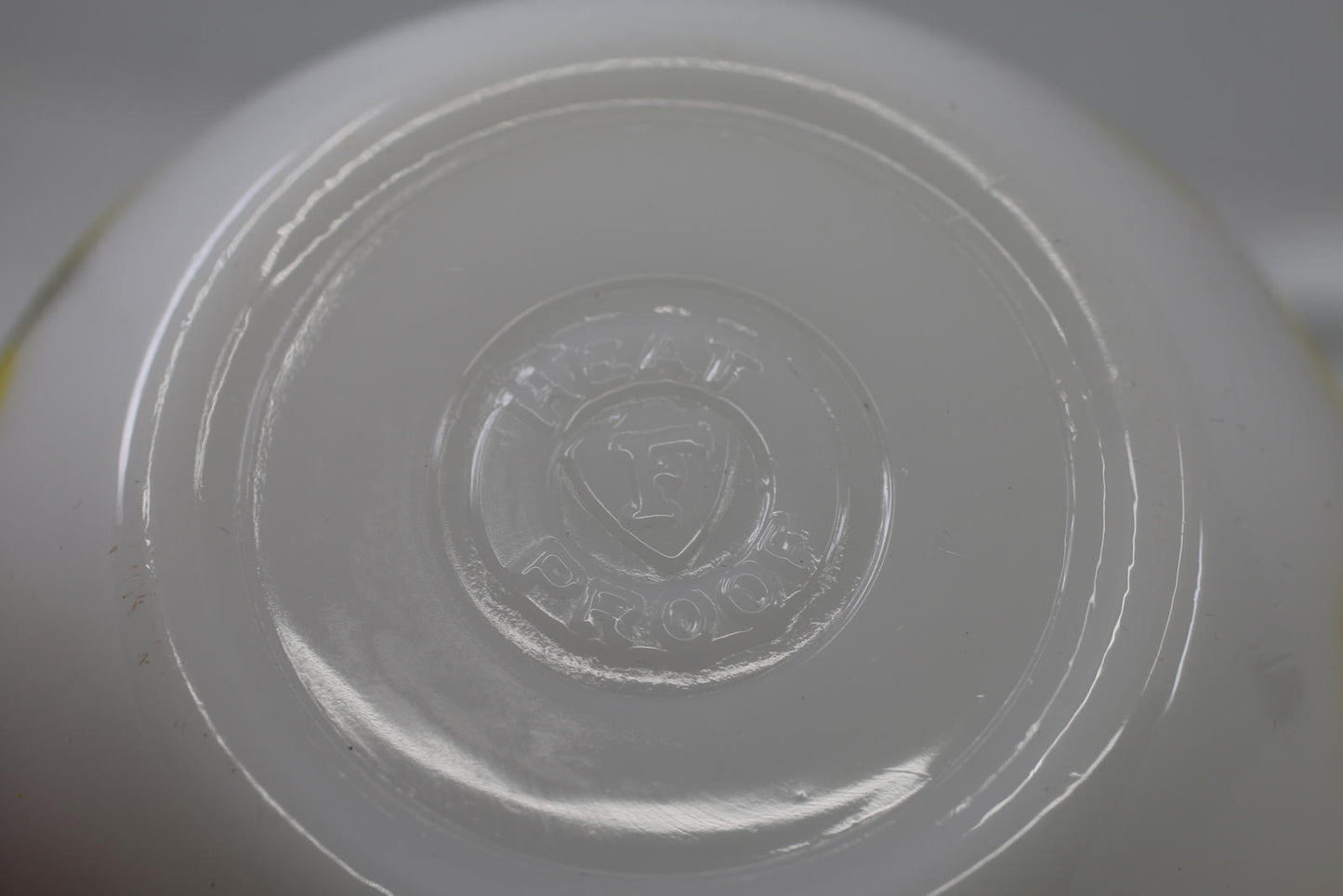 Vintage Hazel Atlas Yellow Dot 6 Inch MilkGlass Mixing Bowl