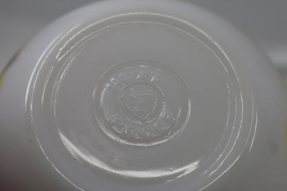 Vintage Hazel Atlas Yellow Dot 6 Inch MilkGlass Mixing Bowl