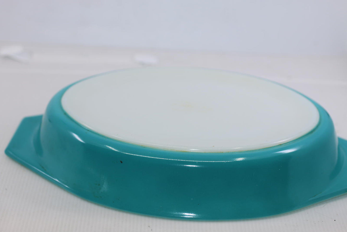 Vintage Pyrex 1.5 Qt Turquoise Blue Oval Casserole Dish WITH Lid USA Mid Century