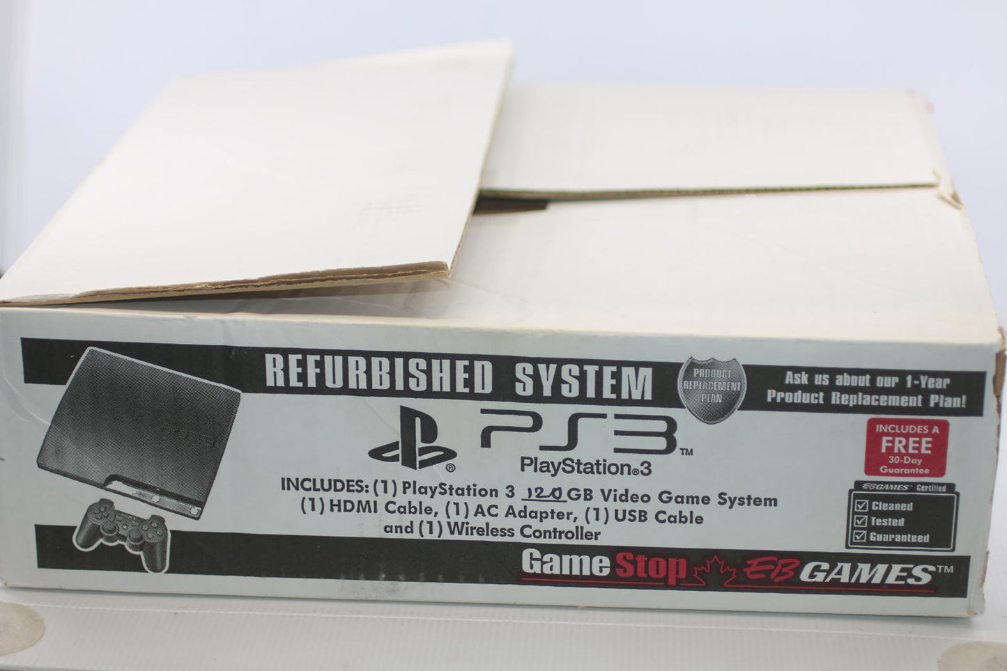 Sony PlayStation 3 PS3 Slim 120GB Console Refurbished GameStop Complete Controll