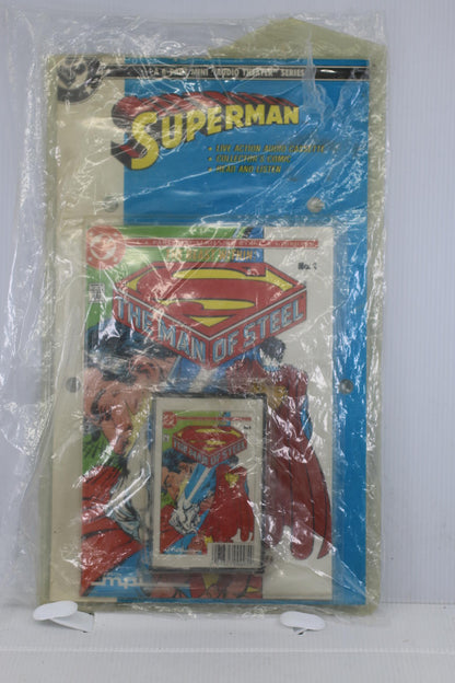 Vintage Superman Man of Steel Mini Audio Theater Set Comic Cassette ReadAlong DC
