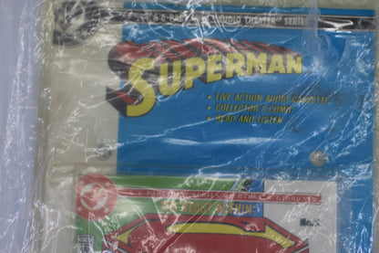 Vintage Superman Man of Steel Mini Audio Theater Set Comic Cassette ReadAlong DC